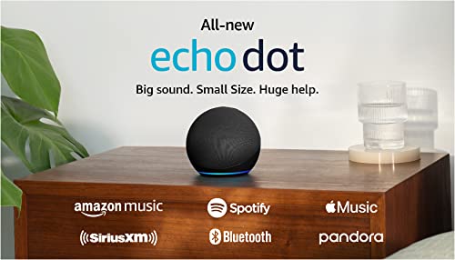 Amazon Echo Dot (newest model), Vibrant sounding Alexa speaker, Great for bedrooms, dining rooms and offices, Glacier White