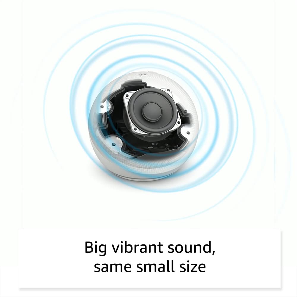 Amazon Echo Dot (newest model), Vibrant sounding Alexa speaker, Great for bedrooms, dining rooms and offices, Glacier White