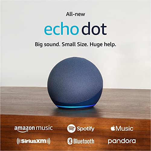 Amazon Echo Dot (newest model), Vibrant sounding Alexa speaker, Great for bedrooms, dining rooms and offices, Glacier White