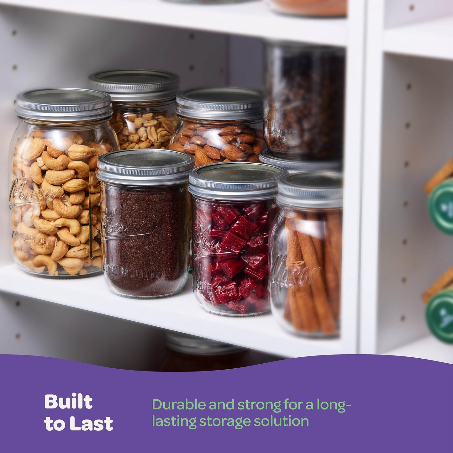 SEWANTA Wide Mouth Mason Jars 32 oz [4 Pack] With Mason Jar Lids and Bands, Mason Jars 32 oz - For Canning, Fermenting, Pickling - Jar Decor - Microwave/Freeze/Dishwasher Safe.